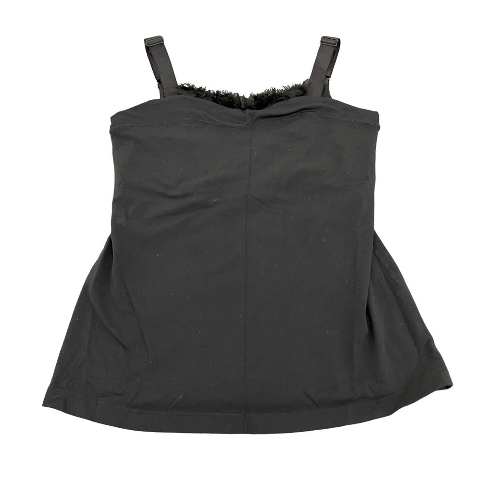 Lululemon Tank Top Black Fur Trim, Size S